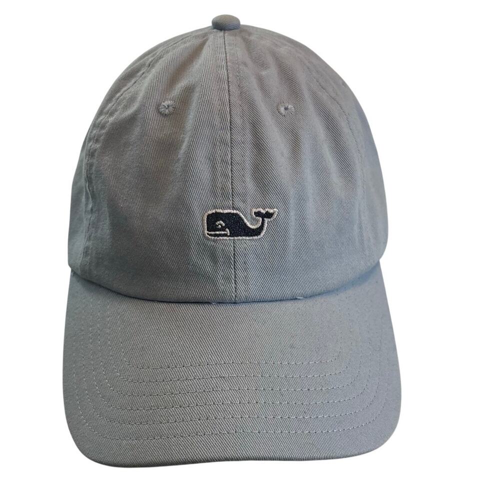 Vineyard Vines Adjustable Light Blue Hat Baseball Cap Whale Logo Unisex One Size